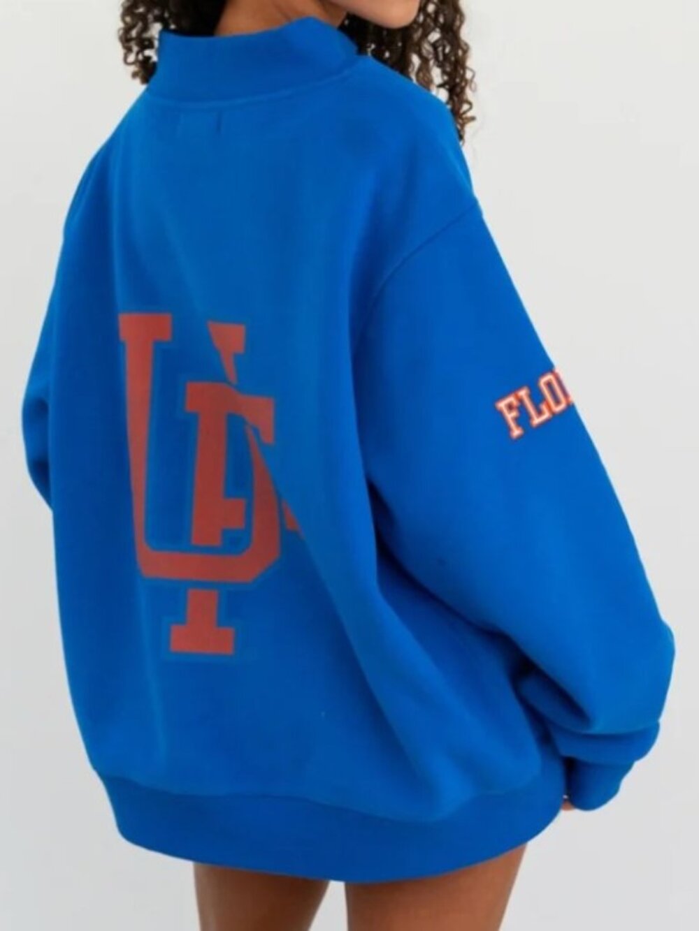 Parke x '47 Florida Fleece Graphic Mockneck - Blue - S/M - NWT - Picture 3 of 6